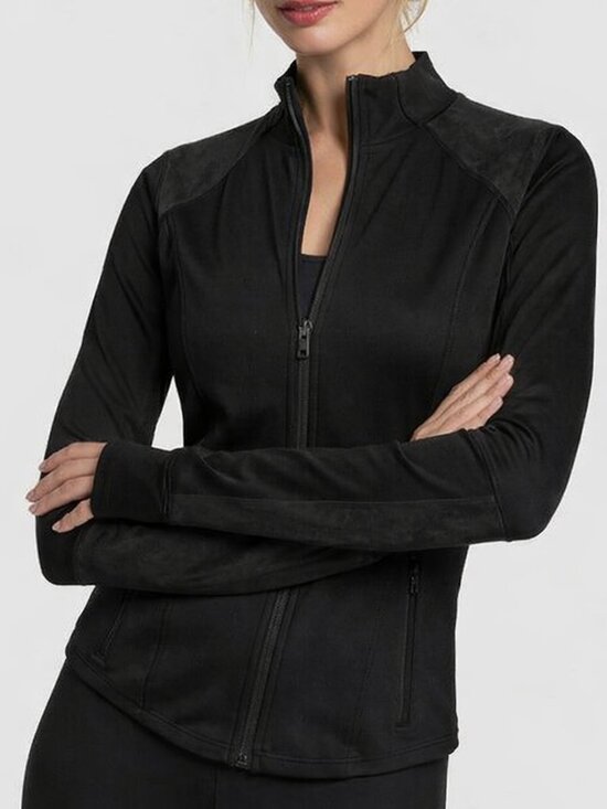 Victoria's Secret Jackets & Blazers - Victoria's Secret Suede Effect Vegan Leather Full Zip Active Jacket